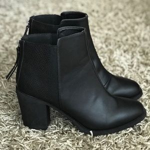 Black High Heel Booties